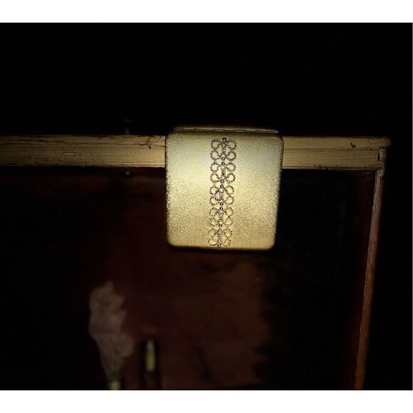 Gold compact glass complete snaps vintage two bottles - Picture 2 of 16